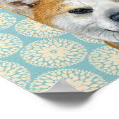 Funny Retro Akita Badezimmer Wallpaper Joke Poster (Ecke)