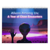 Funny Retro Alien Calendar - Außerirdischen unter Kalender (Titelbild)