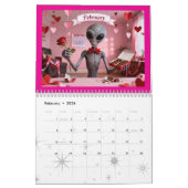 Funny Retro Alien Calendar - Außerirdischen unter Kalender (Feb 2026)