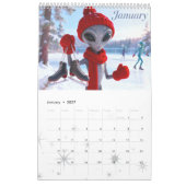 Funny Retro Alien Calendar - Außerirdischen unter Kalender (Jan 2027)
