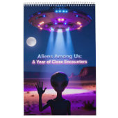 Funny Retro Alien Calendar - Außerirdischen unter Kalender (Titelbild)