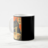 Funny Retro Anime Cat Ramen Japanese Cat Graphic A Kaffeetasse (Vorderseite Links)