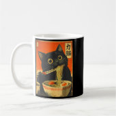 Funny Retro Anime Cat Ramen Japanese Cat Graphic A Kaffeetasse (Links)