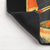 Funny Retro Anime Cat Ramen Japanese Cat Graphic A Mousepad (Ecke)