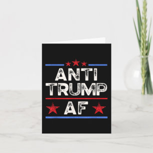 Funny Retro Anti-Trump Af, Antifaschismus, Pro Hum Karte