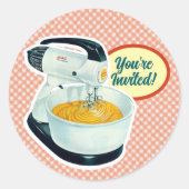 Funny Retro Appliances Brautparty Stickers (Vorderseite)