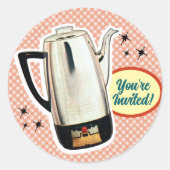 Funny Retro Appliances Brautparty Stickers (Vorderseite)