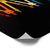 Funny Retro Architect Comp Rainbow Design Poster (Ecke)