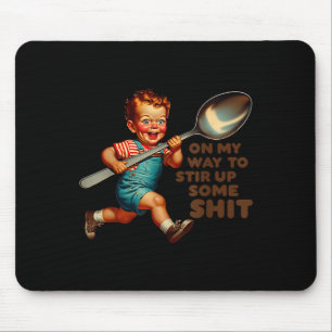 Funny Retro auf dem Weg, um etwas sarkastisches Hu Mousepad