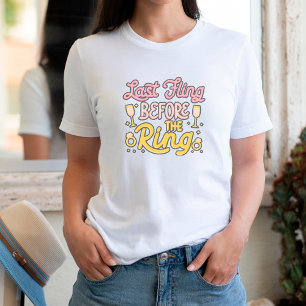 Funny Retro Bachelorette Letzter Flug T - Shirt