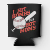 Funny Retro Baseball ich treffen Bomben für heiße  Dosenkühler (Vorderseite)