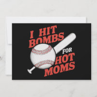 Funny Retro Baseball ich treffen Bomben für heiße