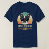 Funny Retro Best Dog Dad Ever Dog with Sunglasses T-Shirt (Design vorne)
