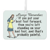 Funny Retro Beste Foot Demotivation Autolufterfrischer (Rückseite)