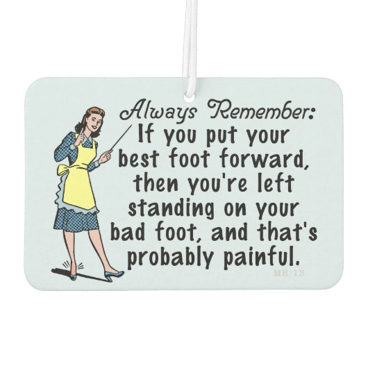 Funny Retro Beste Foot Demotivation Autolufterfrischer (Rückseite)