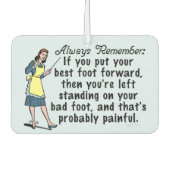 Funny Retro Beste Foot Demotivation Autolufterfrischer (Vorderseite)