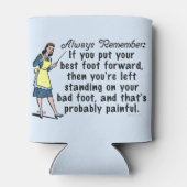 Funny Retro Beste Foot Demotivation Dosenkühler (Rückseite)