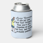 Funny Retro Beste Foot Demotivation Dosenkühler (Kanne Rückseite)