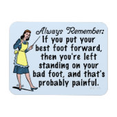 Funny Retro Beste Foot Demotivation Magnet (Horizontal)