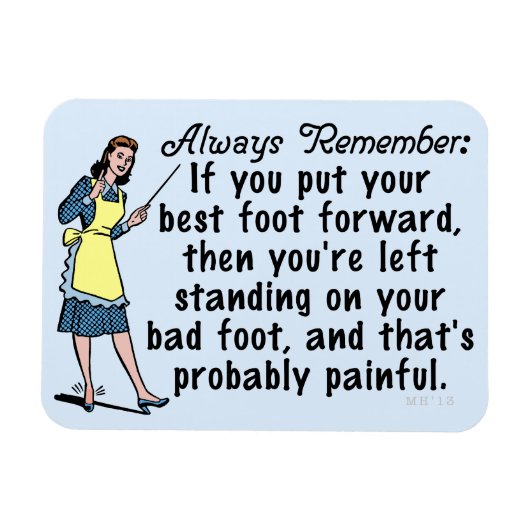 Funny Retro Beste Foot Demotivation Magnet (Horizontal)