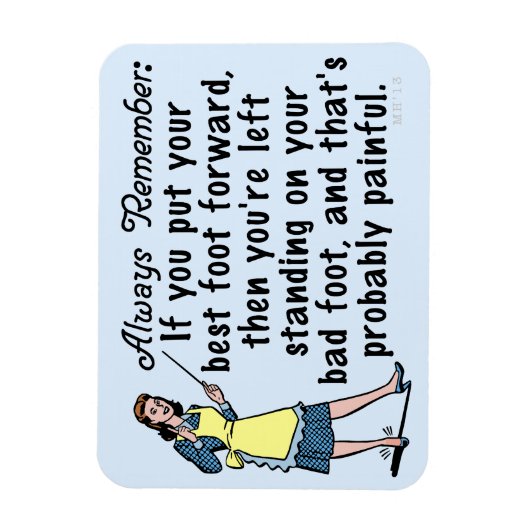 Funny Retro Beste Foot Demotivation Magnet (Vertikal)