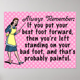 Funny Retro Beste Foot Demotivation Poster