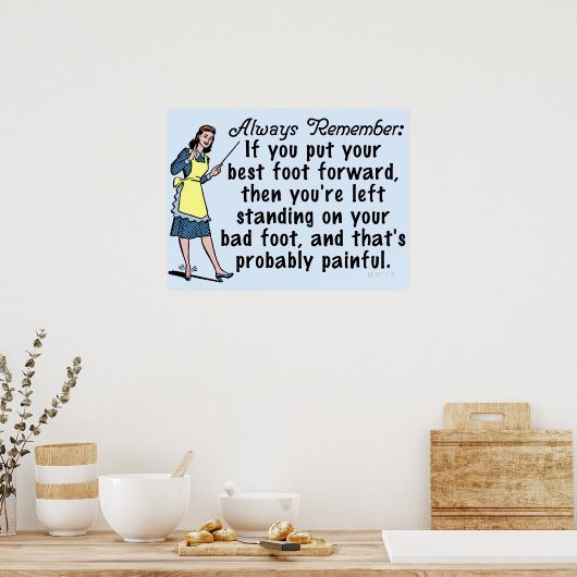 Funny Retro Beste Foot Demotivation Poster (Küche)