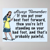 Funny Retro Beste Foot Demotivation Poster (Vorne)