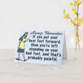 Funny Retro Bester Weg Karte (Gelbe Blume)