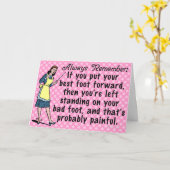 Funny Retro Bester Weg Karte (Gelbe Blume)