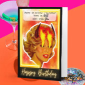 Funny Retro Birthday Card Best Friend-Sassy - Burn Karte