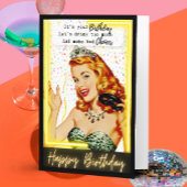 Funny Retro Birthday Card Best Friend-Sassy-Choice Karte