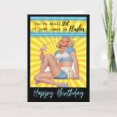 Funny Retro Birthday Card Best Friend-Sassy-Flash Karte (Vorderseite)