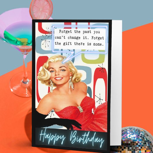 Funny Retro Birthday Card Best Friend-Sassy-Gift Karte