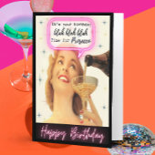 Funny Retro Birthday Card Best Friend-Sassy-Prosec Karte