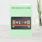 Funny retro birthday card cassette tape dankeskarte (Vorderseite)