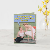 Funny Retro Birthday Card - Vertraut meinen Furzen Karte (Gelbe Blume)