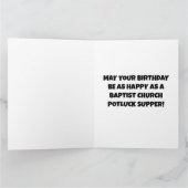FUNNY RETRO BIRTHDAY POTLUCK SUPPER CARD DANKESKARTE (Innenseite)