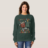 Funny Retro Boho Haben Sie selbst ein Groovy Weihn Sweatshirt (Vorne ganz)