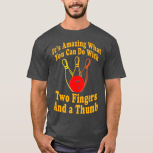 Funny Retro Bowling Ball Zwei Flügel und ein T-Shirt