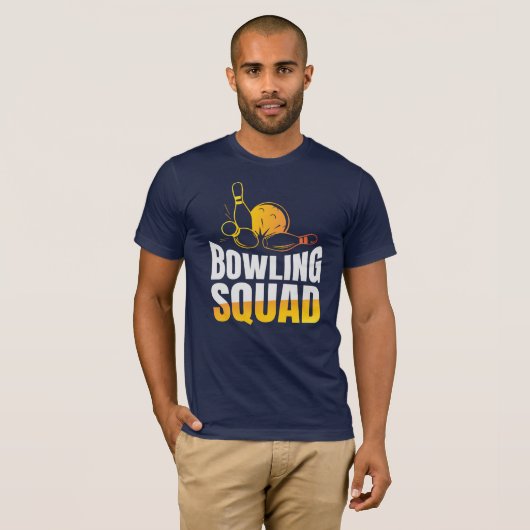 Funny Retro Bowling Squad Team Männer T-Shirt (Vorne ganz)