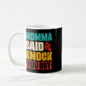 Funny Retro Boxing Zitat Kaffeetasse (Links)