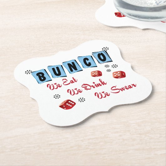 Funny Retro Bunco Drink  Untersetzer (angewinkelt)