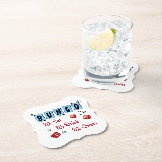 Funny Retro Bunco Drink  Untersetzer (Vor Ort)