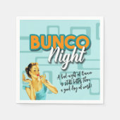 Funny Retro Bunco Night Serviette (Vorderseite)