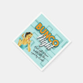 Funny Retro Bunco Night Serviette (Ecke)