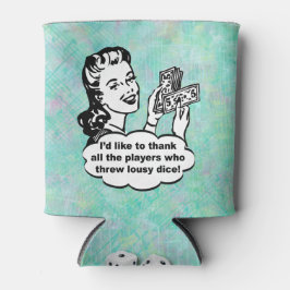 Funny Retro Bunco Player Watercolor Dosenkühler