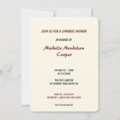 Funny Retro Button Dessous Dusche Einladung (Rückseite)