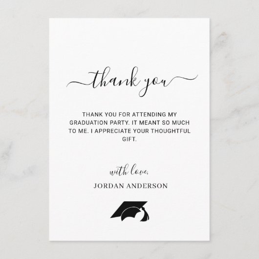 Funny Retro Car Drive By Abschluss Parade Danke (Rückseite)