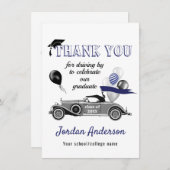 Funny Retro Car Drive By Abschluss Parade Danke (Vorne/Hinten)